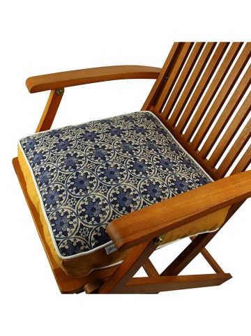 FLORIANE GARDEN Poduszka w kolorze granatowo-żółtym na krzesło