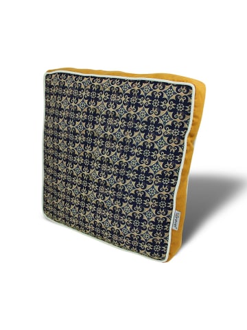 FLORIANE GARDEN Stuhlkissen in Schwarz/ Gelb