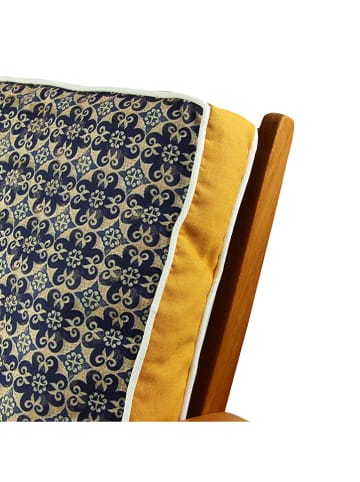 FLORIANE GARDEN Stuhlkissen in Schwarz/ Gelb