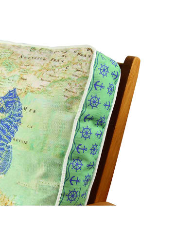 FLORIANE GARDEN Poduszka w kolorze turkusowo-niebieskim na krzesło