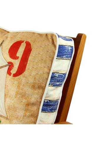 FLORIANE GARDEN Stoelkussen beige/rood