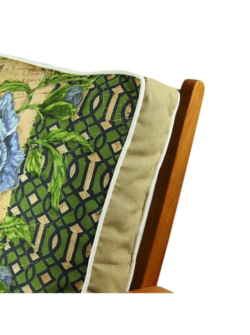 FLORIANE GARDEN Poduszka w kolorze beżowo-błękitno-zielonym na krzesło