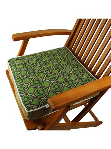 FLORIANE GARDEN Stoelkussen groen/beige