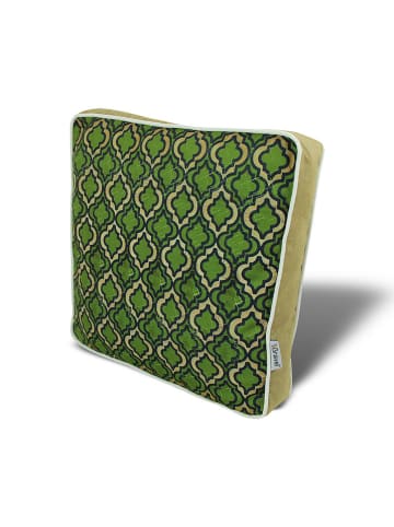 FLORIANE GARDEN Stoelkussen groen/beige