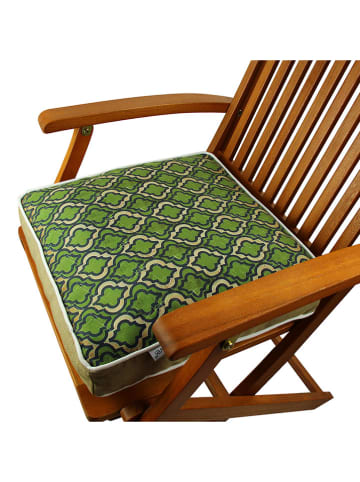 FLORIANE GARDEN Stoelkussen groen/beige