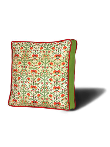 FLORIANE GARDEN Stoelkussen crème/rood