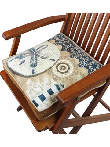 FLORIANE GARDEN Poduszka w kolorze brązowym ze wzorem na krzesło