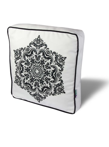 FLORIANE GARDEN Stoelkussen wit/zwart