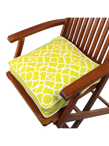 FLORIANE GARDEN Poduszka w kolorze biało-żółtym na krzesło