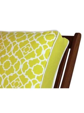 FLORIANE GARDEN Stoelkussen wit/geel