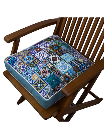 ABERTO DESIGN Poduszka w kolorze turkusowym na krzesło