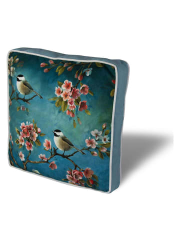 FLORIANE GARDEN Stuhlkissen in Petrol/ Bunt