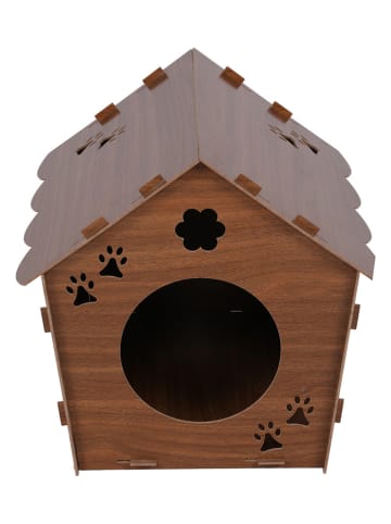 Scandinavia Concept Katzenhaus in Dunkelbraun - (B)40 x (H)38 x (T)43 cm