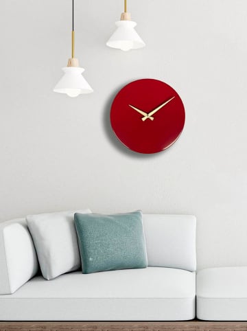 Scandinavia Concept Wanduhr in Rot - Ø 35 cm 