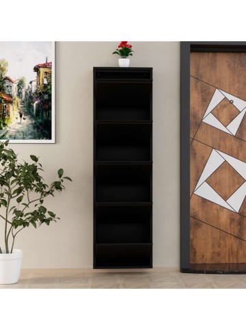 Scandinavia Concept Schoenenkast zwart - (B)50 x (H)169 x (D)15 cm