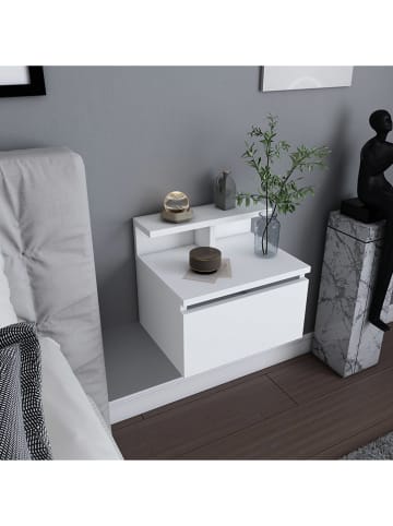 Scandinavia Concept Nachttisch in Weiß - (B)40 x (H)35 x (T)32 cm
