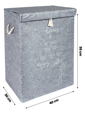 Scandinavia Concept Aufbewahrungskorb in Grau - (B)55 x (H)30 x (T)40 cm