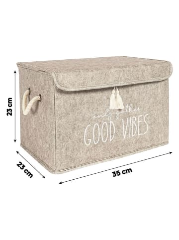 Scandinavia Concept Aufbewahrungskorb in Beige - (B)35 x (H)23 x (T)23 cm