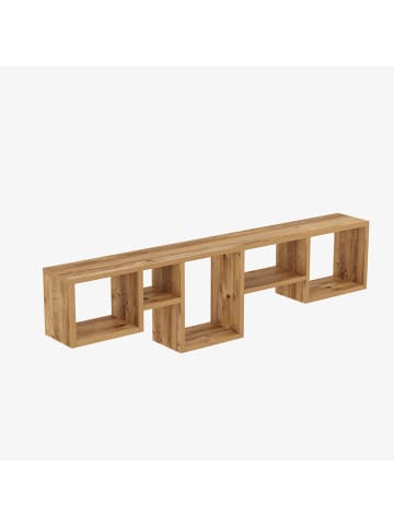 Scandinavia Concept Wandregal in Kiefer - (B)120 x (H)32 x (T)17 cm
