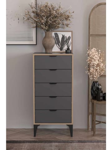 Scandinavia Concept Komoda "Arden" w kolorze antracytowym - 50 x 105 x 40 cm