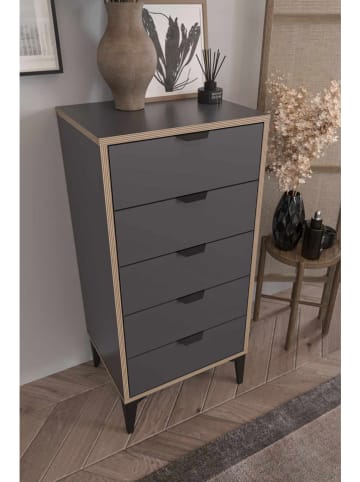 Scandinavia Concept Ladekast "Arden" antraciet - (B)50 x (H)105 x (D)40 cm