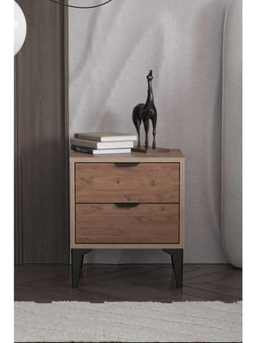 Scandinavia Concept Nachttisch "Arden" in Braun - (B)45 x (H)52 x (T)40 cm