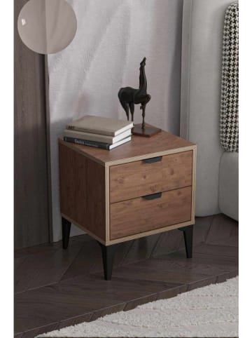 Scandinavia Concept Nachttisch "Arden" in Braun - (B)45 x (H)52 x (T)40 cm