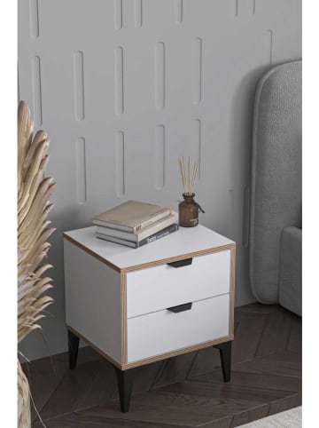 Scandinavia Concept Nachttisch "Arden" in Weiß - (B)45 x (H)52 x (T)40 cm