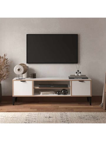 Scandinavia Concept Komoda RTV "Arden" w kolorze białym - 140 x 46 x 35 cm