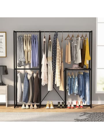 Scandinavia Concept Garderobe "Rex" in Hellbraun/ Schwarz - (B)170 x (H)180 x (T)40 cm