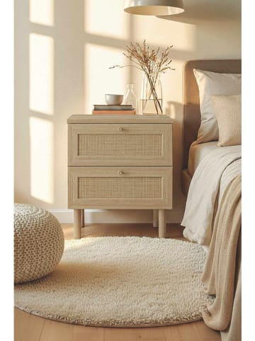 Scandinavia Concept Stolik nocny "Baru" w kolorze beżowym - 50 x 58 x 42 cm