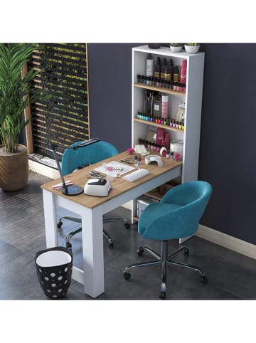 Scandinavia Concept Make-Up-Tisch in Weiß/ Hellbraun - (B)120 x (H)153,6 x (T)53,8 cm