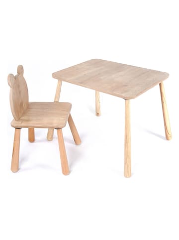 Scandinavia Concept 2tlg. Kindertisch-Set in Hellbraun
