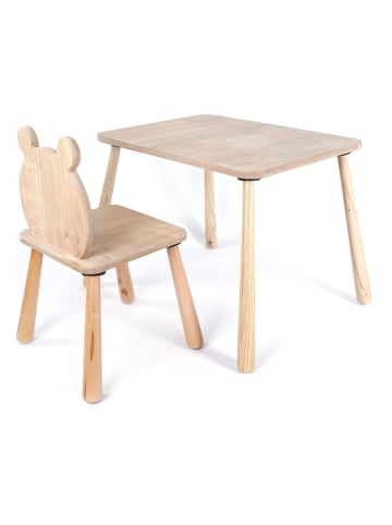 Scandinavia Concept 2tlg. Kindertisch-Set in Hellbraun