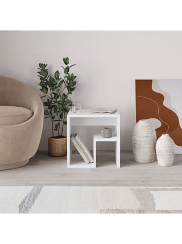 Scandinavia Concept Bijzettafel "Bon" wit - (B)40 x (H)40 x (D)35 cm