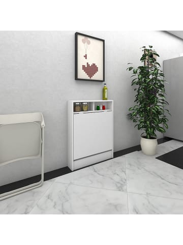 Scandinavia Concept Składany stolik "Bracked" w kolorze białym - 70 x 90 x 15 cm