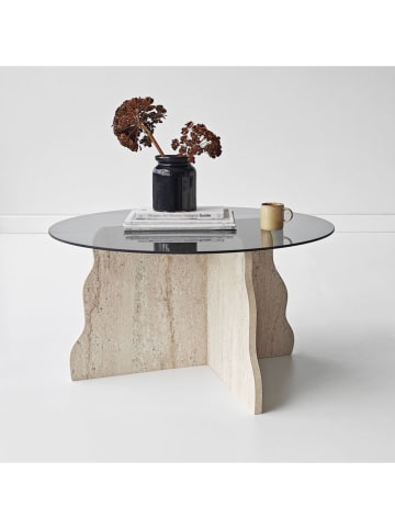 Scandinavia Concept Salontafel "Butterfly" beige/grijs - (H)40 x Ø 75 cm