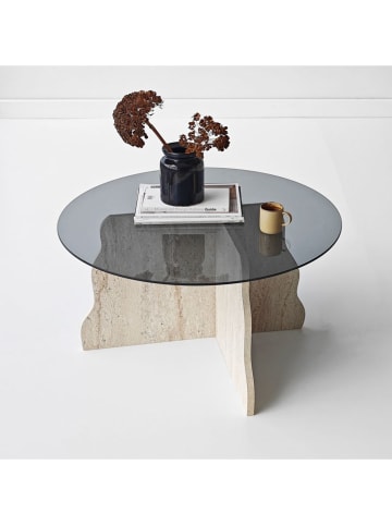 Scandinavia Concept Ława "Butterfly" w kolorze beżowo-szarym - wys. 40 x Ø 75 cm