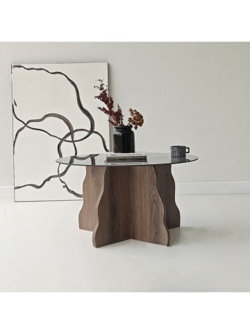 Scandinavia Concept Salontafel "Butterfly" bruin/grijs - (H)40 x Ø 75 cm