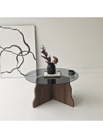 Scandinavia Concept Salontafel "Butterfly" bruin/grijs - (H)40 x Ø 75 cm