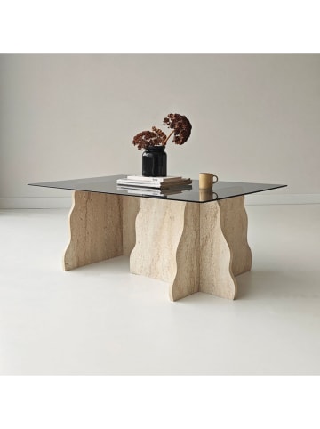 Scandinavia Concept Salontafel "Canyon" beige/grijs - (B)105 x (H)40 x (D)65 cm