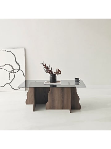 Scandinavia Concept Couchtisch "Canyon" in Braun/ Grau - (B)105 x (H)40 x (T)65 cm