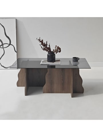 Scandinavia Concept Couchtisch "Canyon" in Braun/ Grau - (B)105 x (H)40 x (T)65 cm