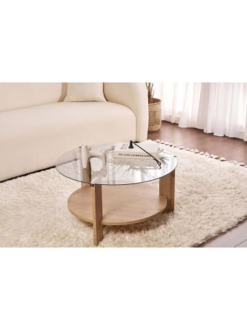 Scandinavia Concept Couchtisch "Clara" in Hellbraun - (H)40 x Ø 75 cm
