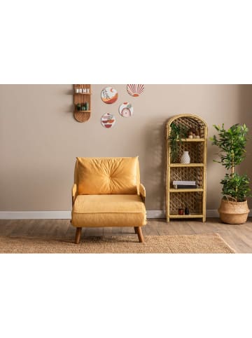 Scandinavia Concept Slaapbank "Cosmo Single" mosterdgeel - (B)77 x (H)82 x (D)70 cm