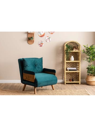 Scandinavia Concept Slaapbank "Cosmo Single" petrol - (B)77 x (H)82 x (D)70 cm