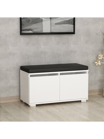 Scandinavia Concept Schuhschrank "Drago" in Weiß - (B)80 x (H)42 x (T)35 cm