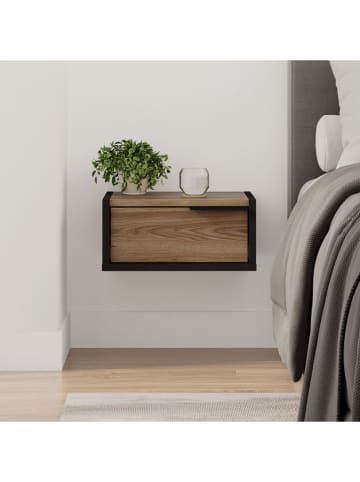 Scandinavia Concept Nachtkastje "Eco" bruin/zwart - (B)40 x (H)18,8 x (D)30 cm