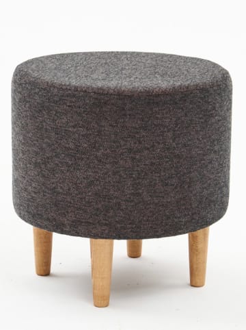 Scandinavia Concept Hocker "Findik Gabbana" w kolorze antracytowym - wys. 42 x Ø 42 cm