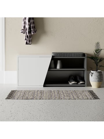 Scandinavia Concept Schoenenkast "Fiona" wit/antraciet - (B)104 x (H)47 x (D)37 cm